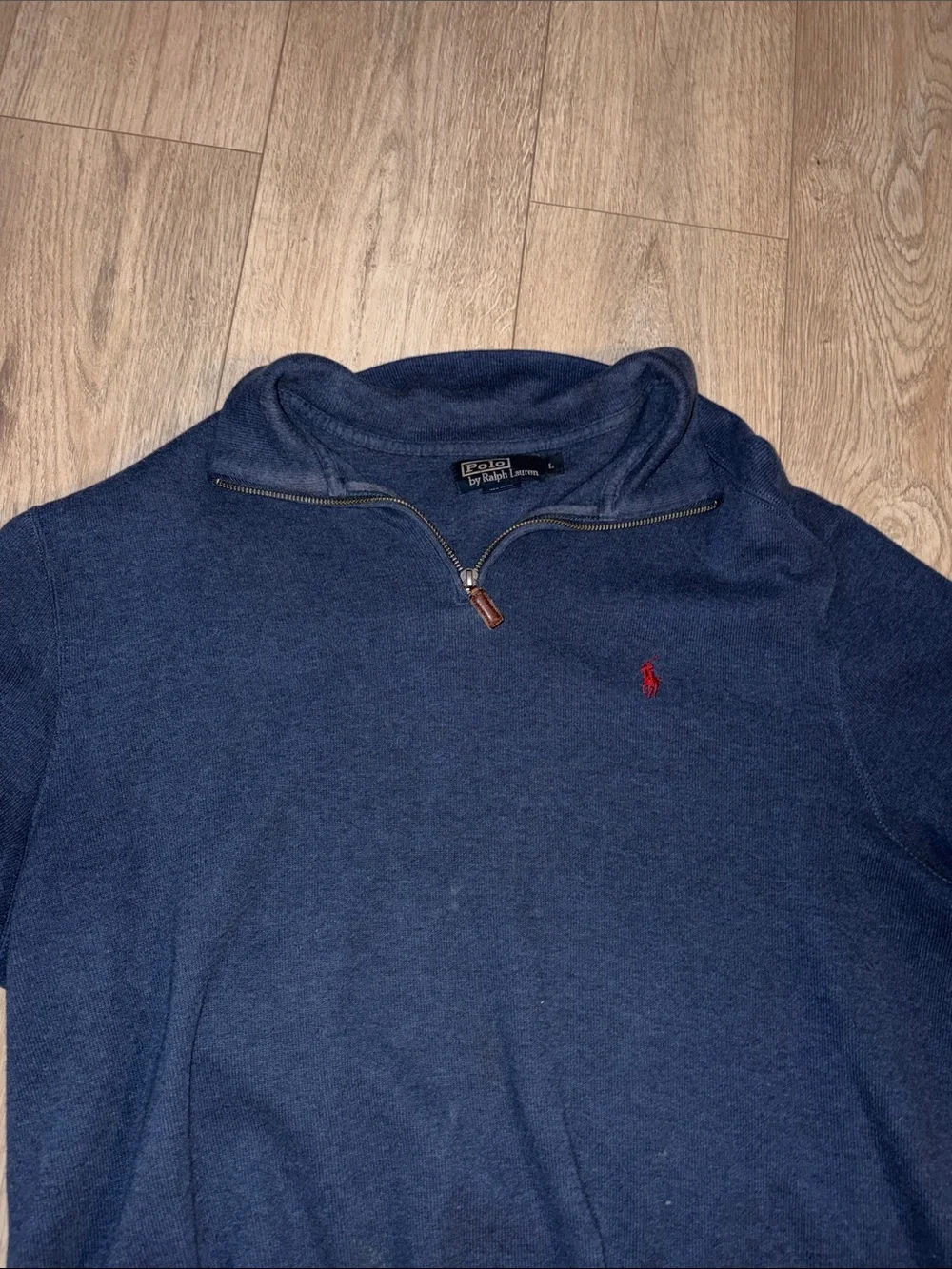 Ralph Lauren Navy Long-Sleeve Quarter-Zip Polo